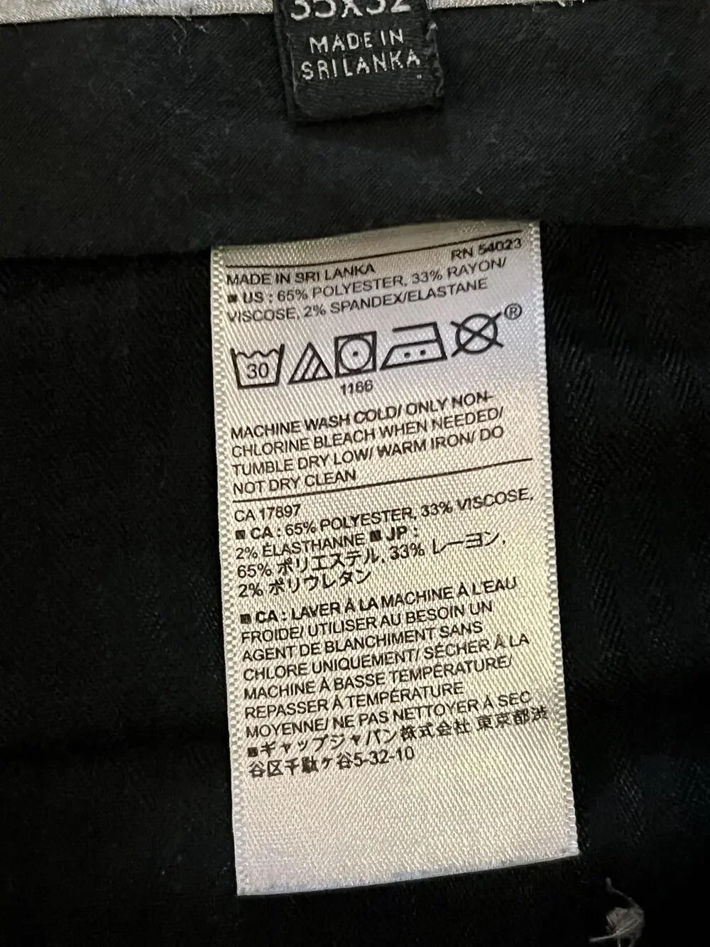 Banana Republic Dress Pants Mens 35x32 Gray Slim Fit Pinstripe Stretch Formal